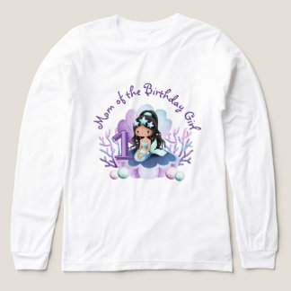 Kleine Meerjungfrau Mutter des Geburtstagskindes Tri-Blend Shirt