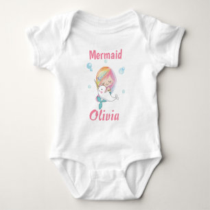 Kleine Meerjungfrau Narwhal und Meerjungfrau Baby Strampler