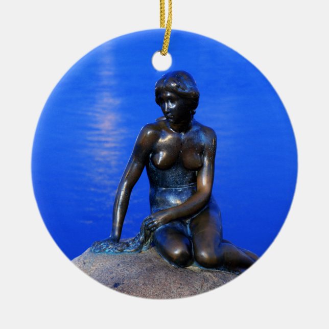 Kleine Meerjungfraustatue, Kopenhagen, Dänemark Keramikornament (Vorne)