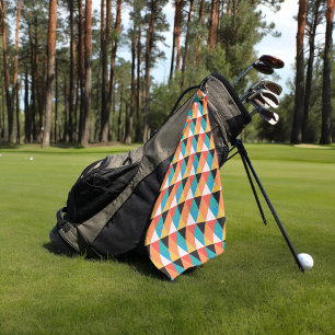 kleine Mehrfarbendreiecke Golfhandtuch
