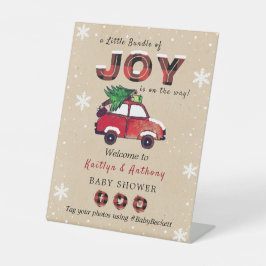 Kleine Menge Freude | Weihnachtsdusche Sockelschild
