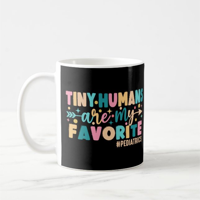 Kleine Menschen sind meine Lieblingsmedizin Kaffeetasse (Links)