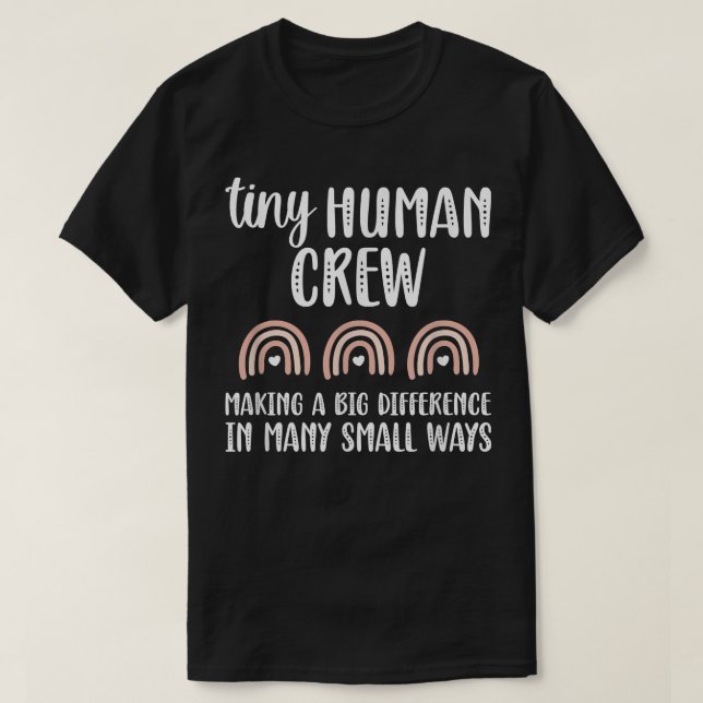 Kleine menschliche Crew Kindernahrung Crew Kinderp T-Shirt (Design vorne)