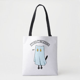Kleine Meownace Lustiger Blauer Geisterkatze Hallo Tasche