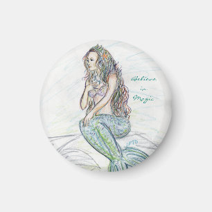Kleine Mermaid auf Rock Custom Kühlschrank Magnete Magnet