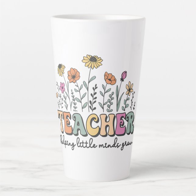 Kleine Minds wachsen helfen - eine florale Hommage Milchtasse (Vorderseite)