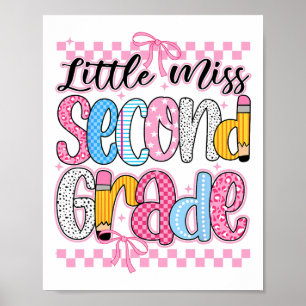 Kleine Miss 2. Klasse Zur Schule Mädchen Kid Coque Poster