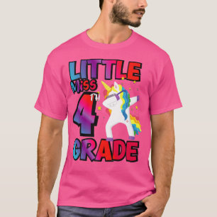 Kleine Miss 4. Klasse Einhorn zurück zur Schule 4t T-Shirt