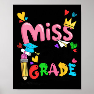Kleine Miss 5. Klasse Süß Zurück zur Schule  Poster