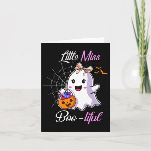 Kleine Miss Boo-schönes Niedliches Halloween-Kostü Karte