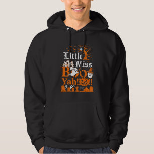 Kleine Miss Boo Yah Halloween-Geist-Kürbis-Flederm Hoodie