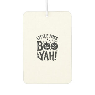 Kleine Miss Boo Yah Vintage Halloween-Shirt-Design Autolufterfrischer