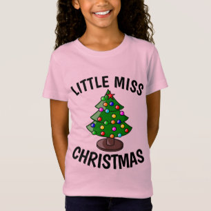KLEINE MISS CHRISTMAS Funny Girls T - Shirt