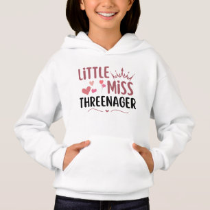 kleine Miss Dreijährige 3. Geburtstag 3 Jahre alt Hoodie