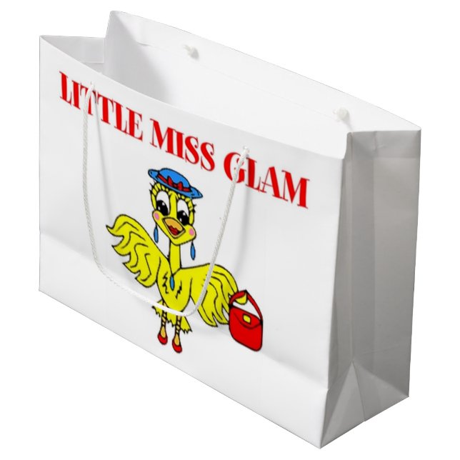 KLEINE MISS GLAM GROßE GESCHENKTÜTE (Vorderseite Schrägansicht)