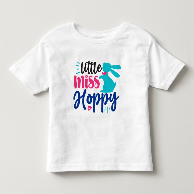 Kleine Miss Hoppy OsterKleinkind T - Shirt (Vorderseite)