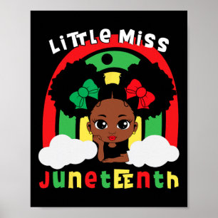 Kleine Miss Juneteenth Girl Kleinkind Schwarze Ges Poster