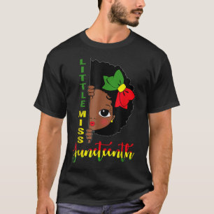 Kleine Miss Juneteenth Girl Kleinkind Schwarze Ges T-Shirt