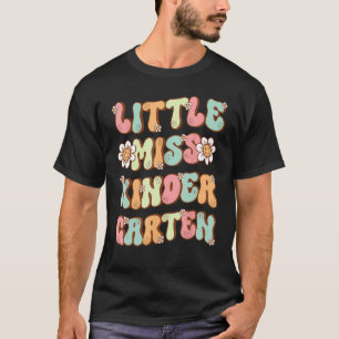 Kleine Miss Kindergarten Blume Groovy Retro Zurück T-Shirt