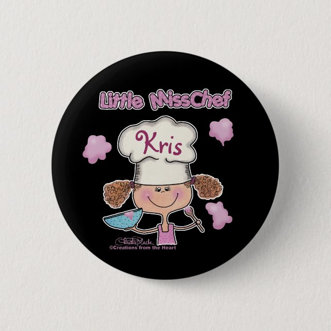 Kleine Miss Koch personalisieren Button (Vorderseite)