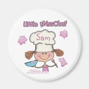 Kleine Miss Koch personalisieren Magnet