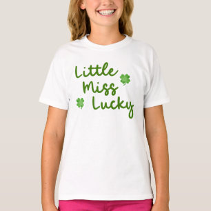 Kleine Miss Lucky St Patrick's Day Green Kid's T-Shirt
