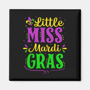 Kleine Miss Mardi Gras Jester Outfit Mädchen Kinde Magnet