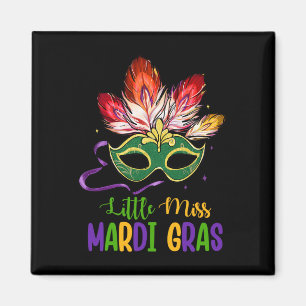 Kleine Miss Mardi Gras Mardi Gras Maske Kinder Lau Magnet