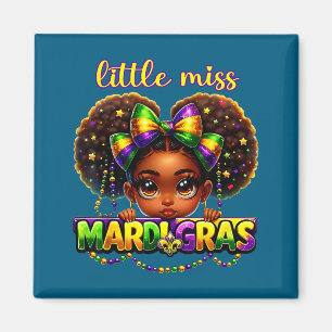 Kleine Miss Mardi Gras Umzüge unordentliche Frisur Magnet