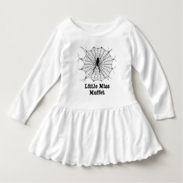 Kleine Miss Muffet schwarze Spinne in Web-Kindern Baby T-shirt
