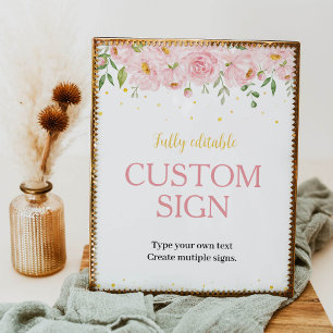 Kleine Miss ONEderful Birthday Custom Table Sign Poster