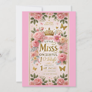 "Kleine Miss ONEderful Birthday Soirée" 🎀 ✨ Einladung