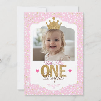 Kleine Miss ONEderful Einladung zum Geburtstag