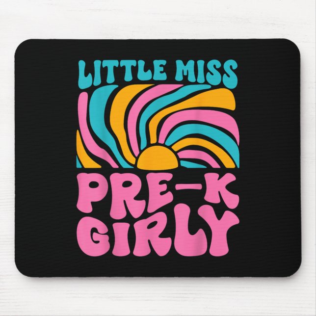 Kleine Miss Pre-k Girly kehren zurück zur Schule Mousepad (Vorne)