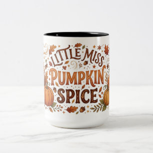 Kleine Miss Pumpkin Spice Zweifarbige Tasse