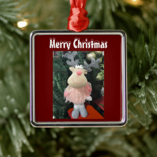 **KLEINE "MISS"-REINDEER** CHRISTMAS ORNANATION ORNAMENT AUS METALL