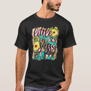 Kleine Miss Sassy Pants Cowhide Sonnenblumenleopar T-Shirt