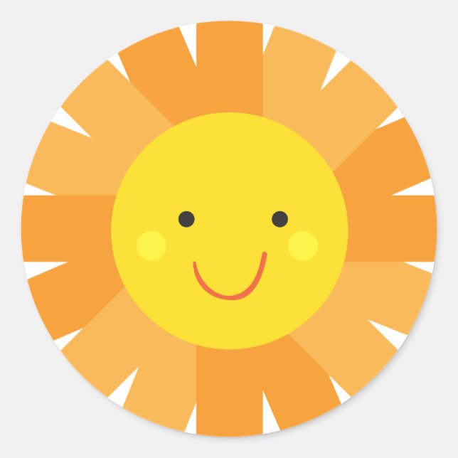 Kleine Miss Sunshine Sun Einladung Polka Dot Runder Aufkleber (Vorderseite)