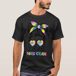 Kleine Miss Third Grade Messy zurück in die Schule T-Shirt