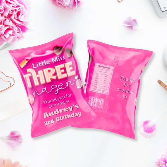 Kleine Miss Threenager - Mädchen, 3. Chip Beutel (Little Miss Threenager - Girl 3rd Chip Bag Wrapper)