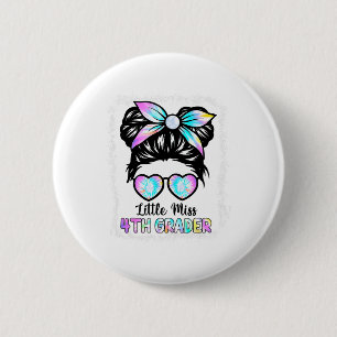 Kleine Miss Vierte Klasse Mädchen Ck Zur Schule Sh Button