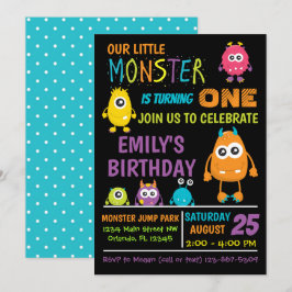 Kleine Monster Geburtstagsparty Einladung