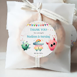 Kleine Monster-Geburtstagsparty Geschenkanhänger