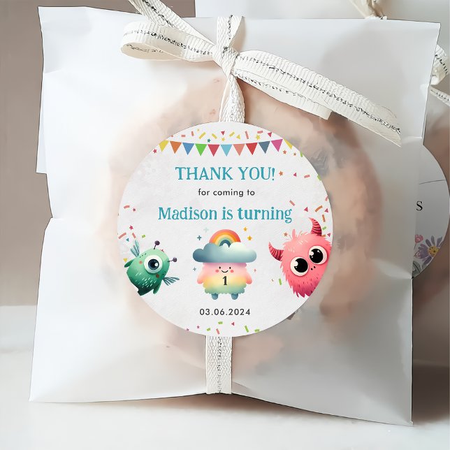 Kleine Monster-Geburtstagsparty Geschenkanhänger (Von Creator hochgeladen)