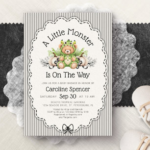 Kleine Monster Halloween-Baby-Party Einladung