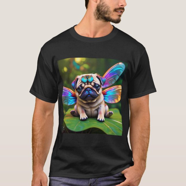 Kleine Mops-Dragonfly T-Shirt (Vorderseite)