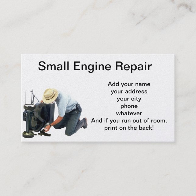 Kleine Motorreparatur Visitenkarte (Vorderseite)