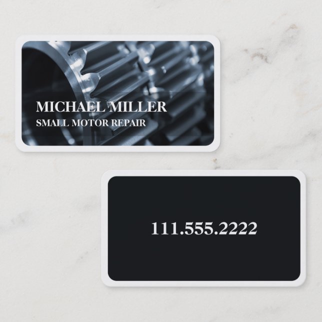 Kleine Motorreparatur Visitenkarte (Vorne/Hinten)