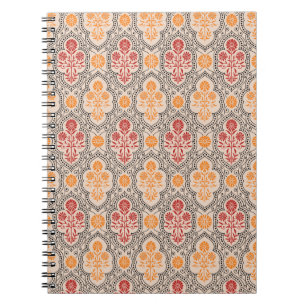 KLEINE MUGHAL BLUME PATTERN-DESIGN HINTERGRUNDKUNS NOTIZBLOCK