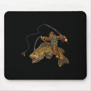 Kleine Mund Byss Angelt Bigfoot Angler  Mousepad